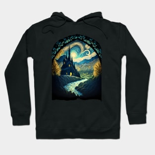 Starry Night at the Last Homely House - Van Gogh - Fantasy Hoodie
